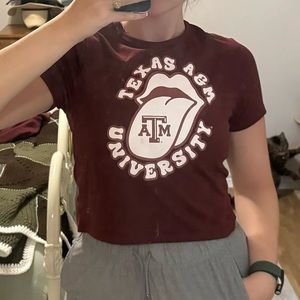 Texas A&M Graphic Cropped Tee